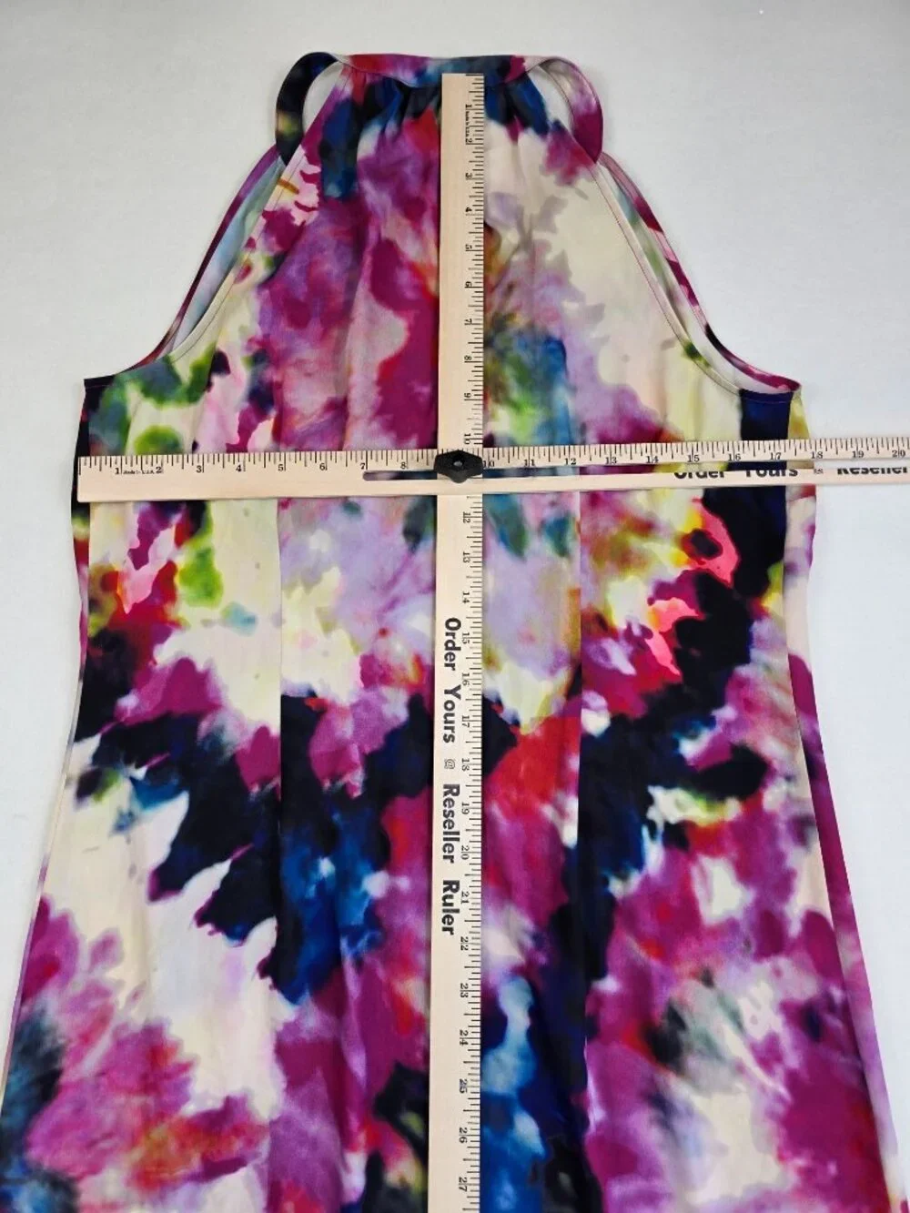 Cabi Womens Small Multicolor Tie-Dye Halter Sun Dress - Picture 6 of 6